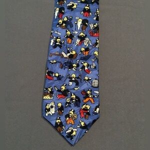 Vintage 1996 Monopoly’s Rich Uncle Pennybags RM Style Blue Neck Tie